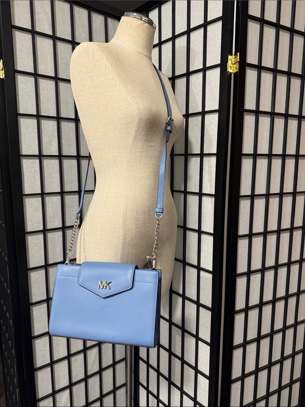 MICHAEL KORS MOTT clutch crossbody FRENCH BLUE - Picture 11 of 12